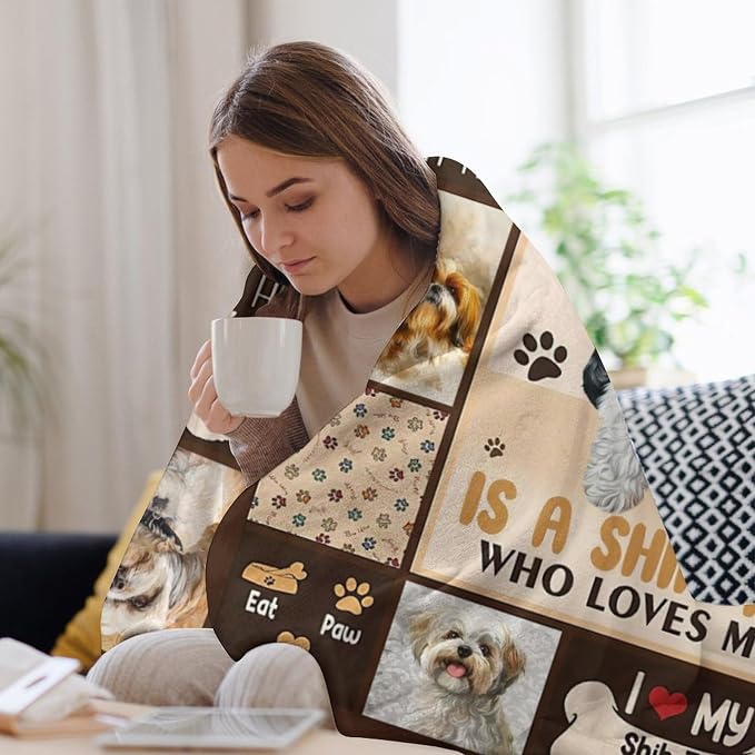 Shih Tzu Blanket Cute Dog Throw Blankets - Image 5