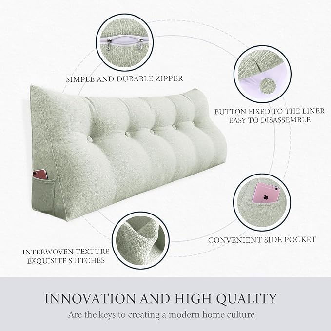 Wedge Headboard Pillow Dorm Room Reading Pillow Back Support - Image 6
