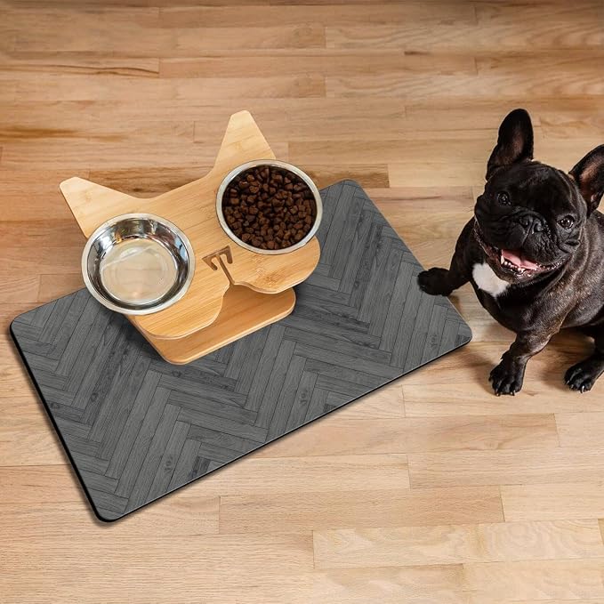 Dog Food Mats for Floors Absorbent, Pet Cat Food Mat - Image 6