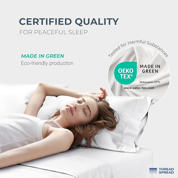 THREAD SPREAD 100% Egyptian Cotton Sheets Queen Size - Image 6
