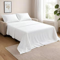 NON Sticky cotton Full Size Sleeper Sofa Sheets, 4 Piece Egyptian Cotton Bed by Non-StickyCotton