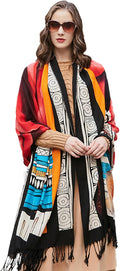 DANA XU 100% Merino Wool Extra Large Pashmina Blanket Travel Scarf Cashmere Wrap by DANAXU