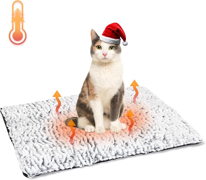 Nobleza Self Heating Cat Bed, Super Soft Thermal Dog Crate Bed Mat by Nobleza