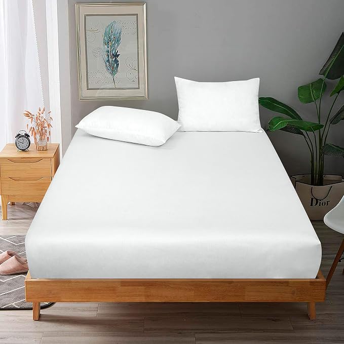 ROYALE LINENS 300 Thread Count 100% Long Staple Combed Cotton Fitted Sheet Full - Image 9