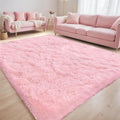 6x9 Area Rug for Living Room: Soft Fluffy Shag Pink Rugs for Bedroom, Non-Slip by CarpetAddColortoYourLife