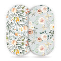 GRSSDER Stretchy Ultra Soft Fitted Bassinet Sheet Set 2 Pack by BUYNOW