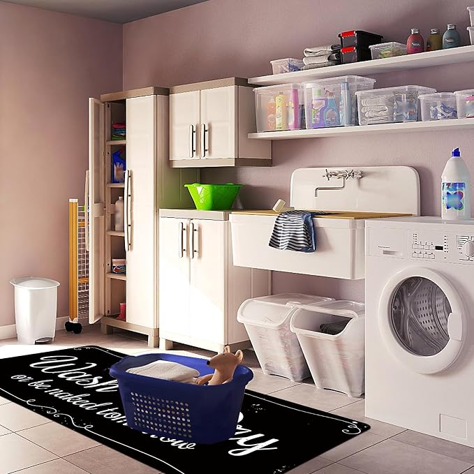 Laundry Room Rug Non Slip Floor mats Farmhouse Large Laundry Rugs - Image 2