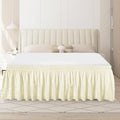 Twin Bed Skirt, Wrap-Around Elastic Ruffled Eyelet Bed Skirt Twin Size Dust by ANARACHON