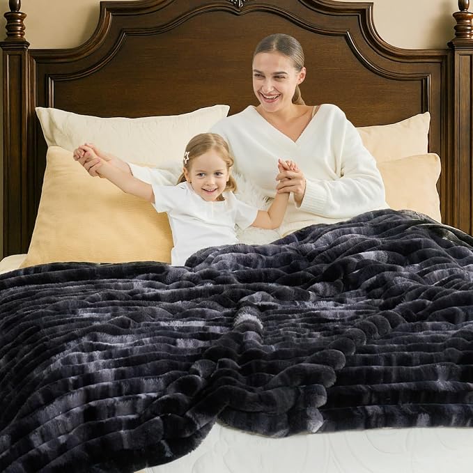 Cozy Bliss Faux Fur Throw Blanket - Image 2