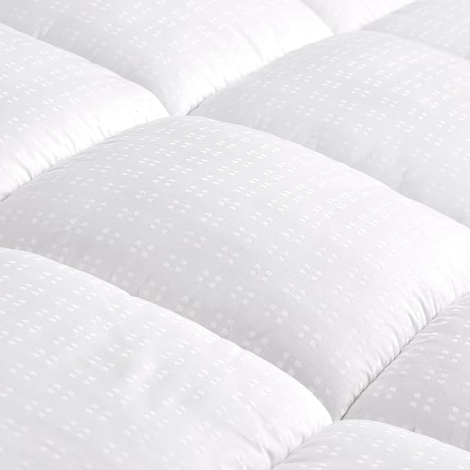 SLEEP ZONE Queen Size Cotton Mattress Pad, Machine Washable Mattress Protector - Image 3