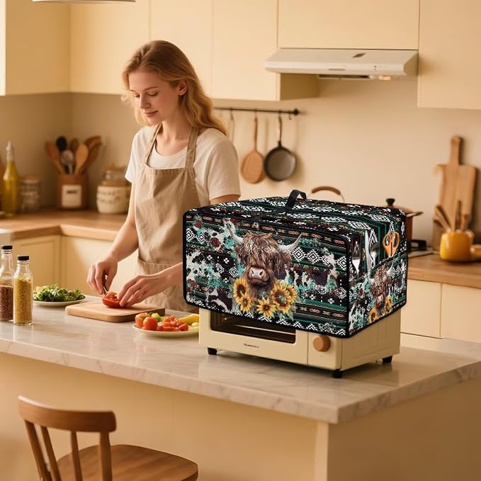 Toaster Oven Dust Cover Washable Fabric Convection Oven Cover Protector - Image 3