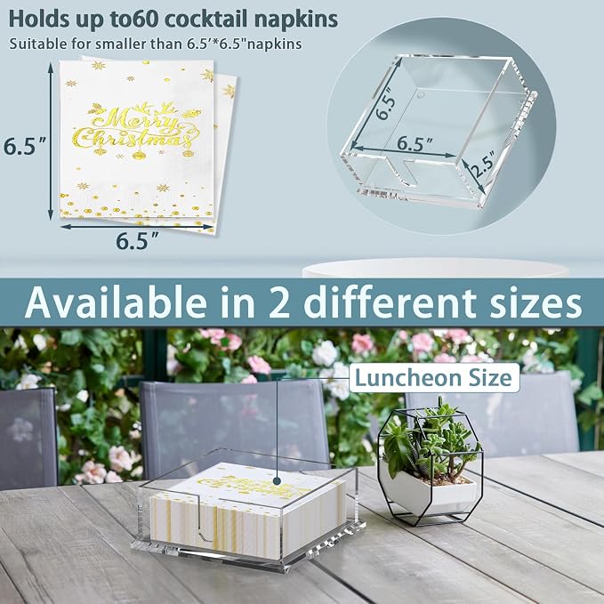 Napkin Holder for Table, Acrylic Napkin Paper Towel Holder for Kitchen - Image 5