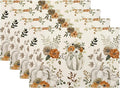 Fall Placemats Set of 4, Pumpkin Maple Leaves Decorative Table Mat 12 x 18 Inch by Sunshineyan