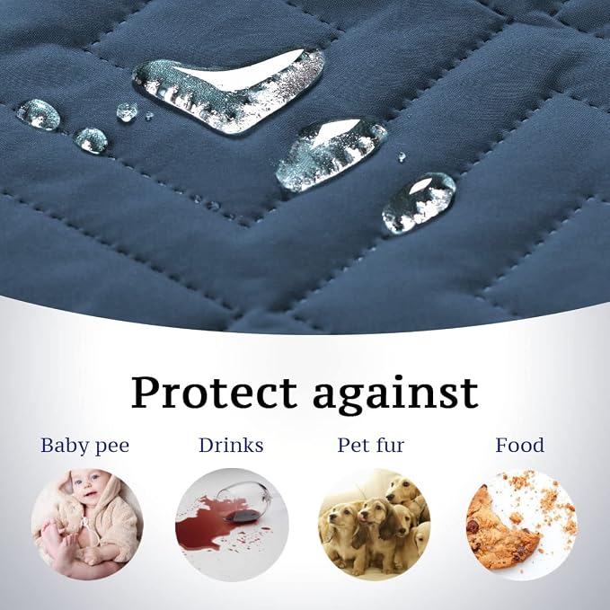 H.VERSAILTEX Reversible Chair Cover Furniture Protector Anti-Slip Couch Cover - Image 3