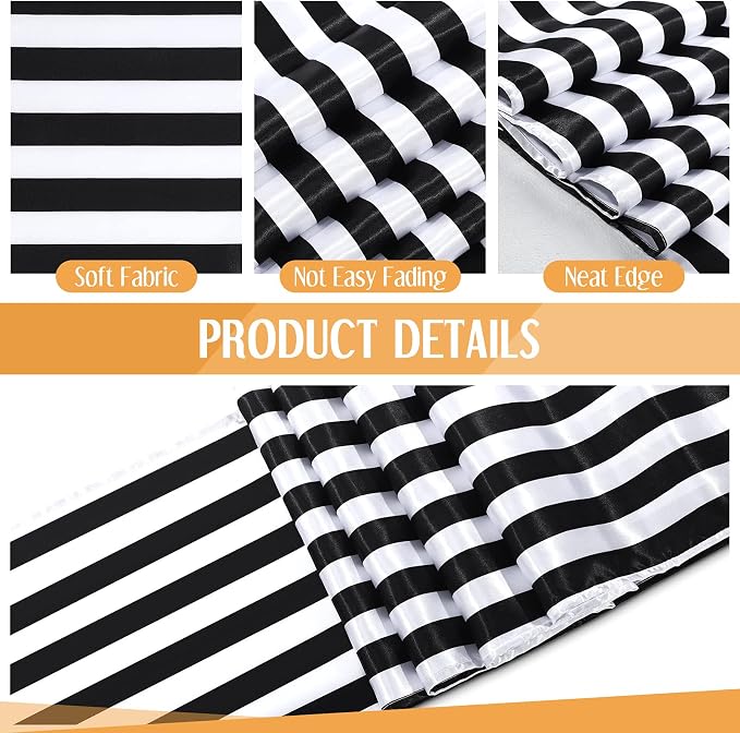 Striped Table Runner Polyester Decor Striped Design Modern Table Runner Elegant - Image 4