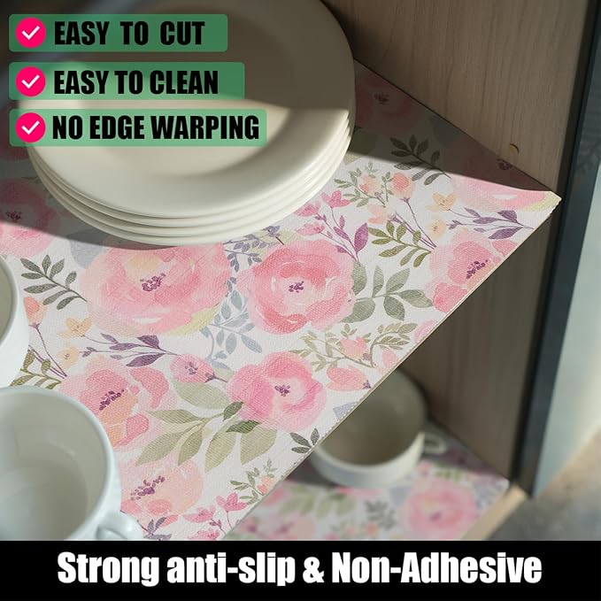 Peach Peony Shelf and Drawer Liner - Image 2