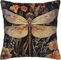 William Morris Abstract Vintage Floral Dragonfly Design 18x18 inches Throw by Unknown