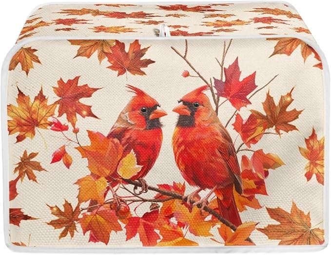 Cardinal Printed 4 Slice Kitchen Machine Covers, Maple Leaves Print Toaster by Baxinh