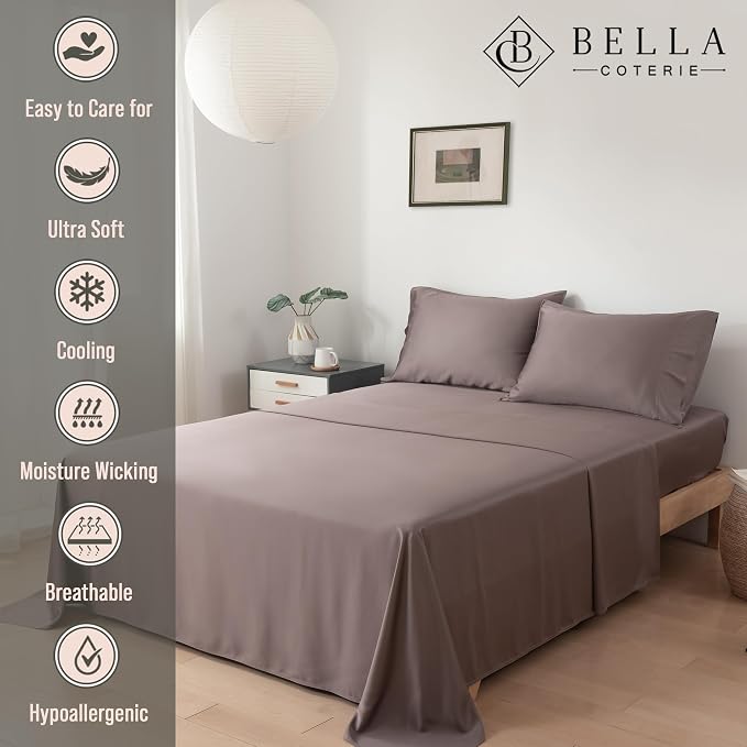 Bella Coterie Luxury Bamboo Viscose Twin XL Size Sheet Set | 100% Organically - Image 2