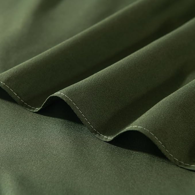 TSUTOMI Green Bed Skirt Full Size Ruffled Bed Skirt - Image 5
