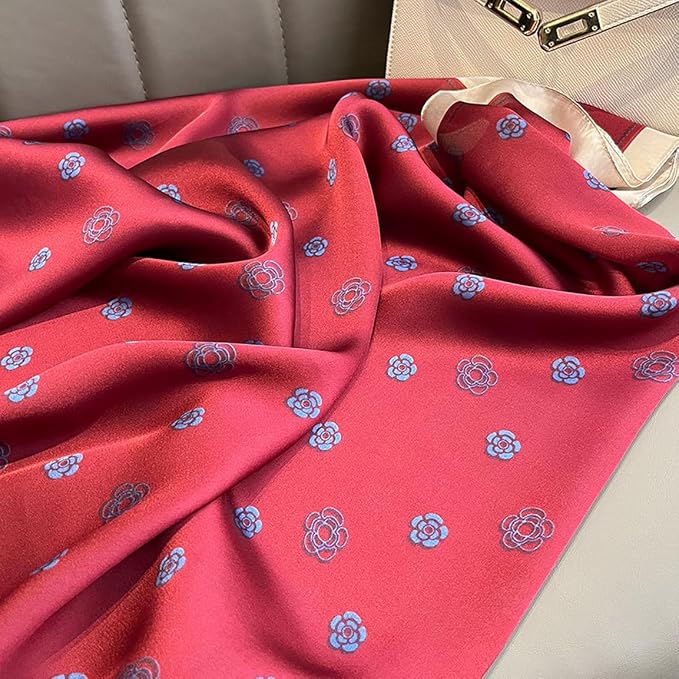Fashion Scarves Scarf 100% Silk Feeling Scarf Silk Like Scarves Long - Image 4
