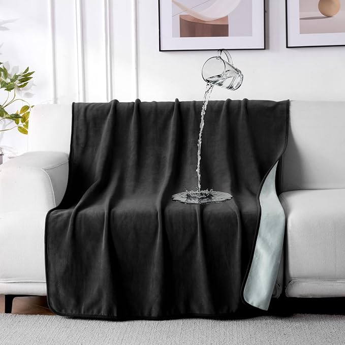 QiyI Waterproof Blanket for Bed Couch Sofa, Small Washable Reversible & by QIYI