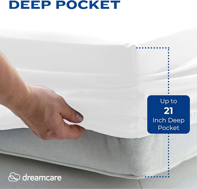 DREAMCARE California King Sheet Sets – 4 pcs Cooling Sheets – up to 21” Deep - Image 3