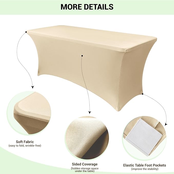 Obstal 4Ft Stretch Spandex Table Cover - Image 3