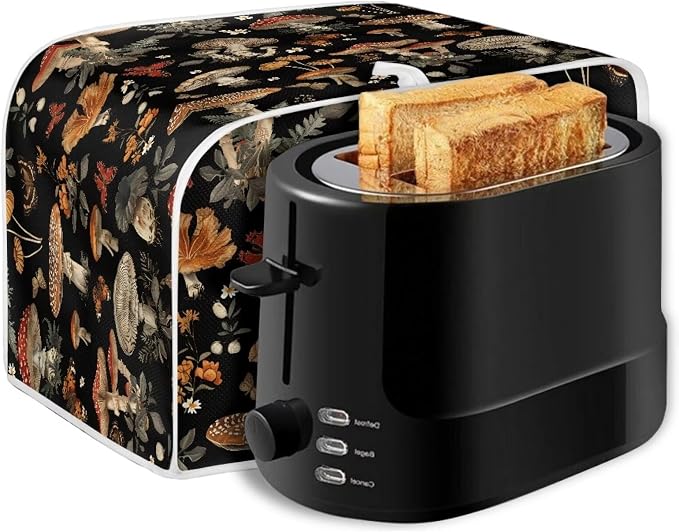 Mushroom Printed 4 Slice Kitchen Machine Covers, Dustproof Toaster Cover Fits - Image 5
