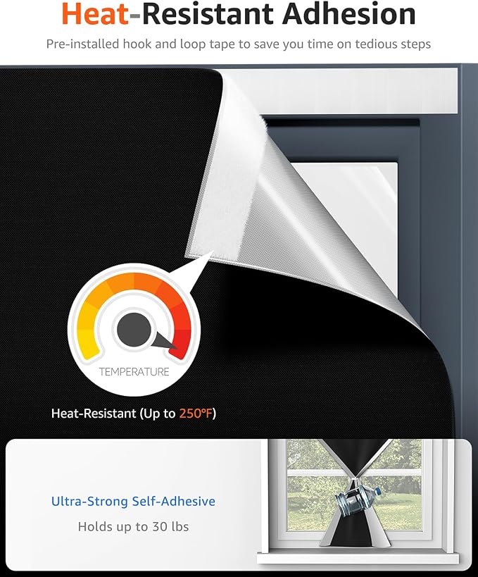 Sumobaby Blackout Curtains for Bedroom Portable 47"x64", No Drill Blackout - Image 3