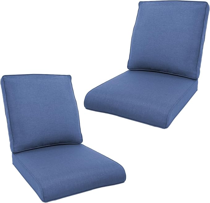 Outdoor Chair Cushions- 22 X 25 Inch High Density Sponge Patio Cushions Deep by NatureComfyOutdoorFurniture