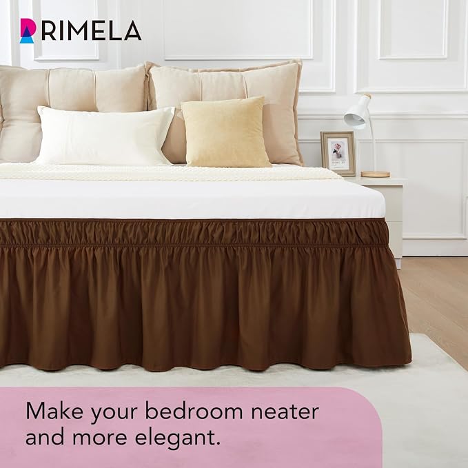 RIMELA Bed Skirt King Size 15 Inch Drop, Elastic Bed Skirting - Image 7