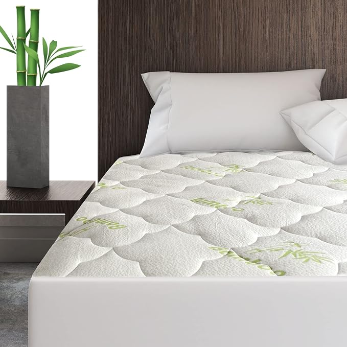 Twin Mattress Cover Air Mattress Topper, Viscose Made from Bamboo Mattress Pad - Image 4