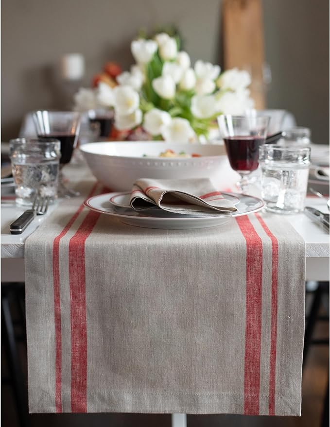 Solino Home Linen Table Runner 144 Inches Long by SolinoHome