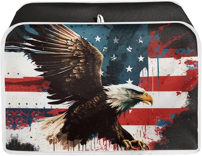 ZFRXIGN Bald Eagle Toaster Cover 4 Slice Wide Slot Small Appliance Covers by ZFRXIGN