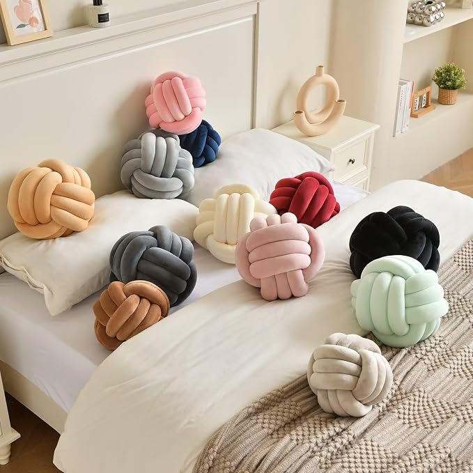 Decorative Throw Knot Pillow Ball - Image 7