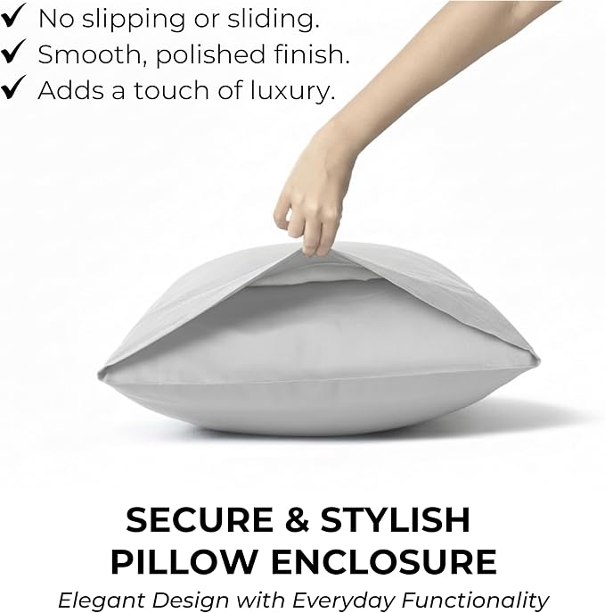 100% Natural Cotton Bed Sheets | 500 TC Single-Ply Sateen Weave Twin Sheets Set - Image 5