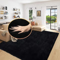 Black Washable Area Rugs 6x9 Rugs by ORINOVA