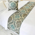 The HomeCentric King/Queen/Twin Blue Designer Full 68"x18" Bed Runner Without by TheHomeCentric