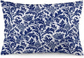 Thistle Damask Navy Blue and White William Morris Throw Pillow Covers 12x20 by Unknown
