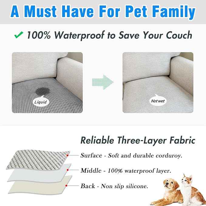 Couch Arm Covers, Sofa Arm Covers, Waterproof Armrest Cover - Image 3
