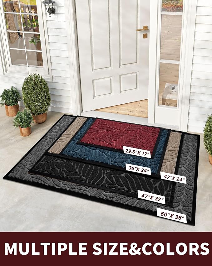 Yimobra 60x36 Large Door Mat Outdoor Indoor, All-Season Waterproof Door Mat - Image 2