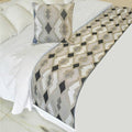 The HomeCentric King/Queen/Twin Beige Decorative Bed Runner CA King 86"x18" Bed by TheHomeCentric