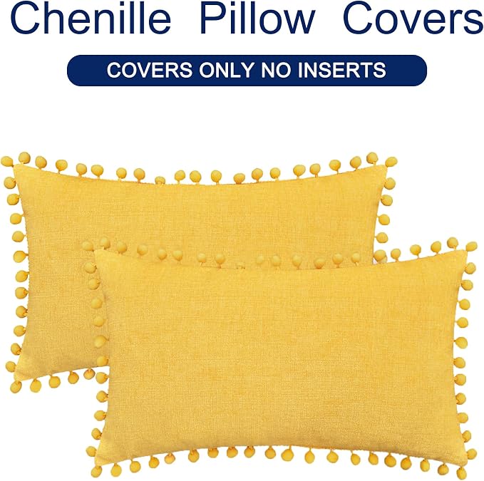 CaliTime Throw Pillow Covers Decorative 20 X 12 Inches Pack of 2 Cozy Solid - Image 6