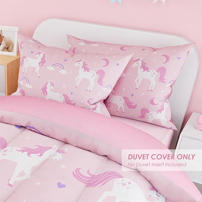 SANDJEST Unicorn Duvet Cover Sets Twin Size - Image 5