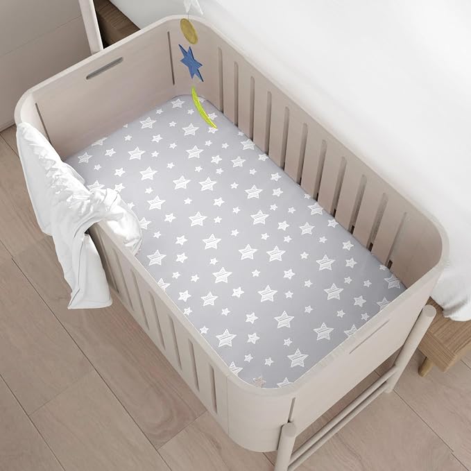 Mini Portable Crib Sheets for Boys 4 Pack, Compatible - Image 5