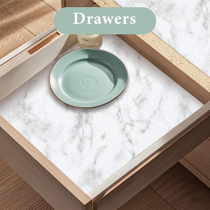Drawer and Shelf Liner for Kitchen Cabinet: 12 in X 49.21Ft Non Slip Waterproof - Image 2