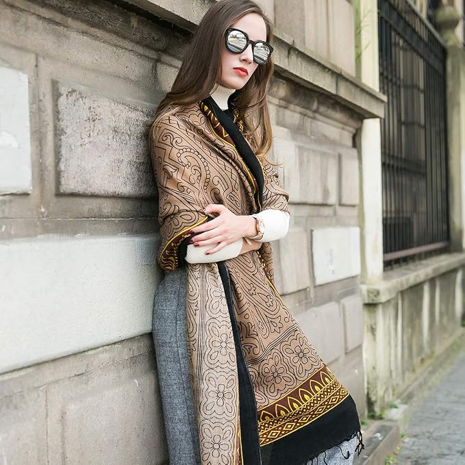 DANA XU 100% Merino Wool Pashmina Shawl - Image 8