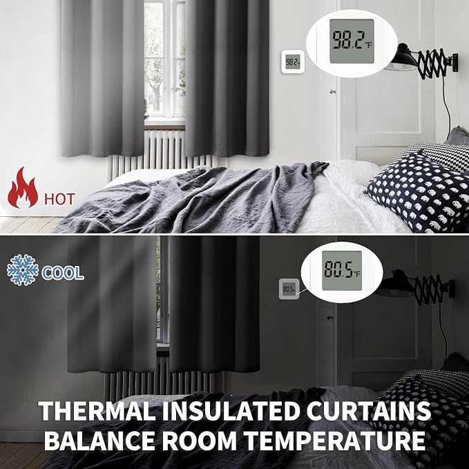 BGment Blackout Cafe Curtains 30 Inch Length - Image 5