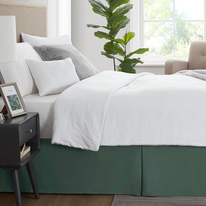 Nestl Forest Green Twin Bed Skirt - Image 3